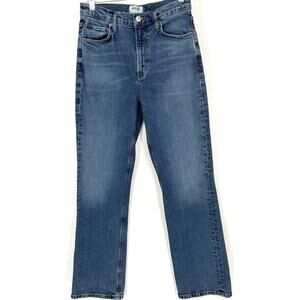 Agolde Women's Straight Leg Jeans in Medium Blue Wash
